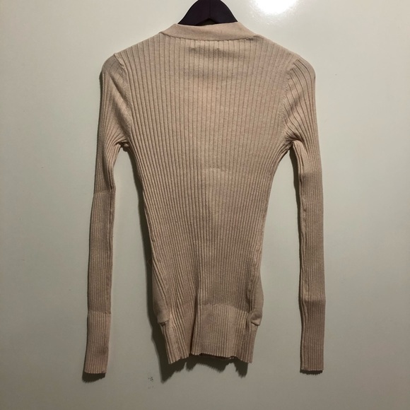 NWT Few Moda Pom Pom Snap Button Ribbed Cardigan - Picture 6 of 9